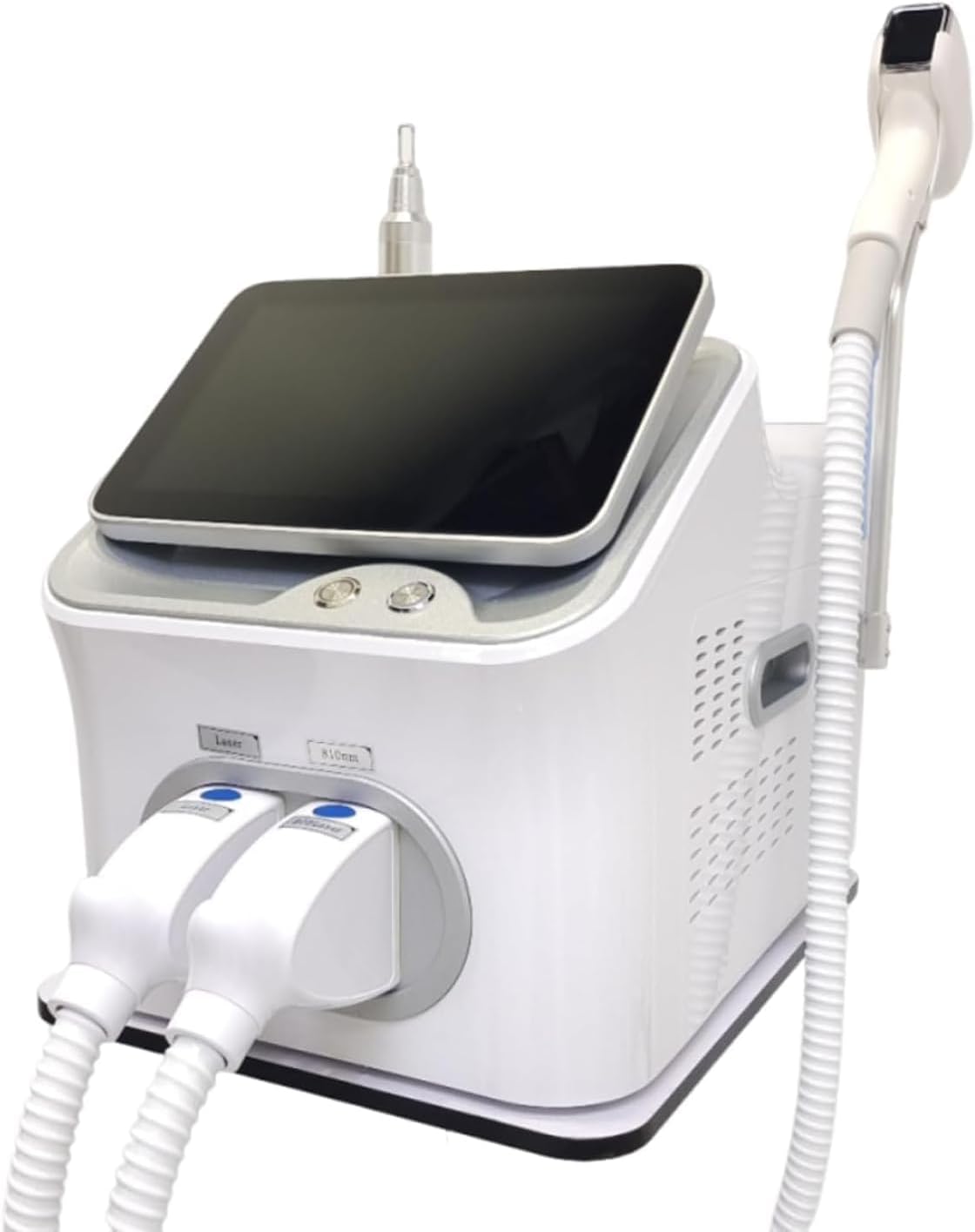 2-in-1 Professional Beauty Care Machine, Dual-Handle Face & Body Grooming Device with Touch Screen and Cooling Design, Multi-Function Salon & Home Use Instrument