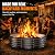 60IN Heavy Duty Fire Pit Ring for Outside - Large Wood Burning Fire Pits&Outdoor Fireplace,High Heat Resistant,12''Raised,Galvanized Steel Bonfire Pit Portable for Camping,Backyard,Patio