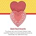 School Smart Paper Die-Cut Heart Lace Doily, 6 Inches, Red, Pack of 100