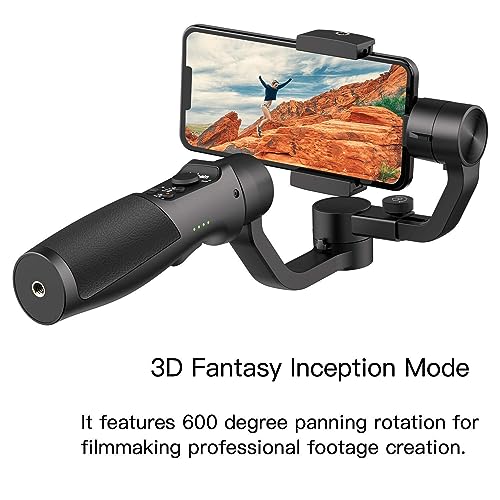 Image of hohem iSteady Mobile Plus 3 Axis Handheld Gimbal Stabilizer for iPhones, Android Phones Featuring Video Stabilizer with Inspection Mode, Sport Mode, Face Object Tracking, Motion Time-Lapse, Black