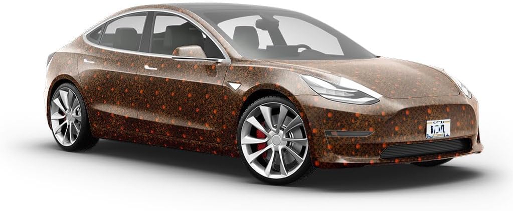Rwraps Gothic Burnt Desire Gloss Vinyl Film Wrap 59in x 26ft Vinyl Vehicle Car Film Sheet Roll