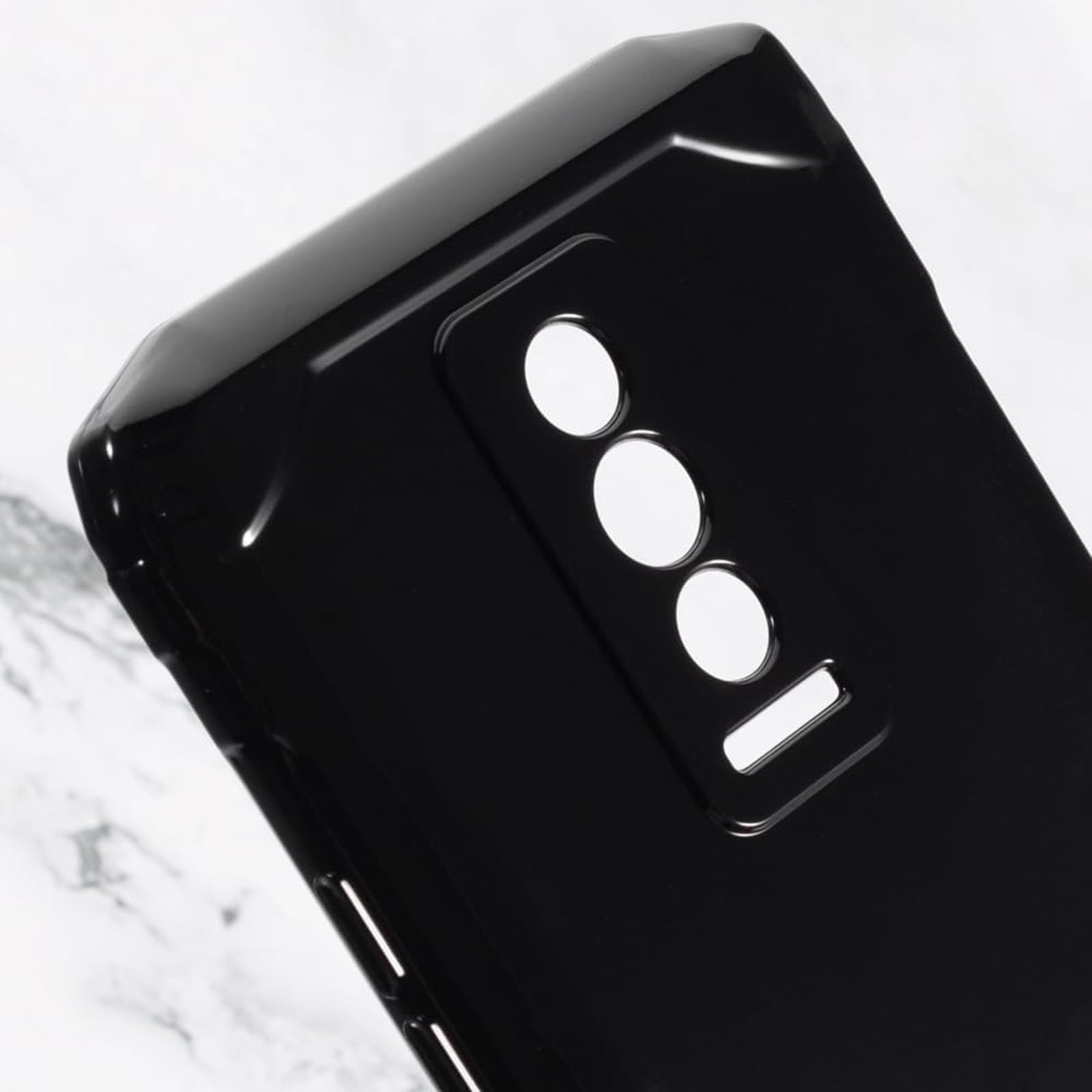 Coque Pour Doogee Note 56 (6,56") - Housse Silicone Souple + 2 Verres Trempés - Protection Antichoc Anti-rayures - Noir