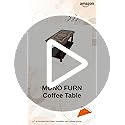 Image of Asian Engineered Wood Wooden Finish Teapoy Coffee Table Printed Design