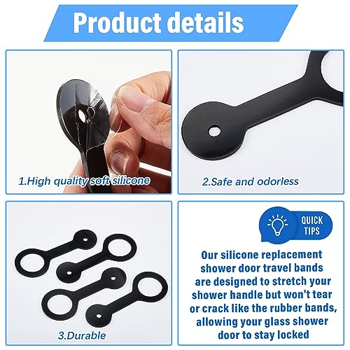 Wohnmobil Türriegel Riemen Wohnmobil Duschtürriegel Riemen Wohnmobil Camper Bad 2 schwarz - Bild 14 von 14