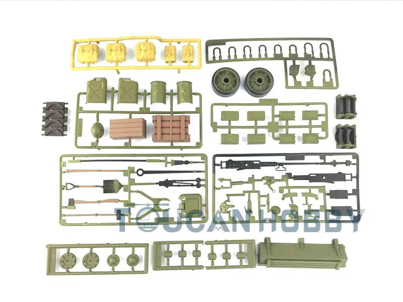 wheelfun Heng Long US in Stock, RC Tank Decoration Plastic Parts Bag for 1/16 USA M4A3 Sherman RC...