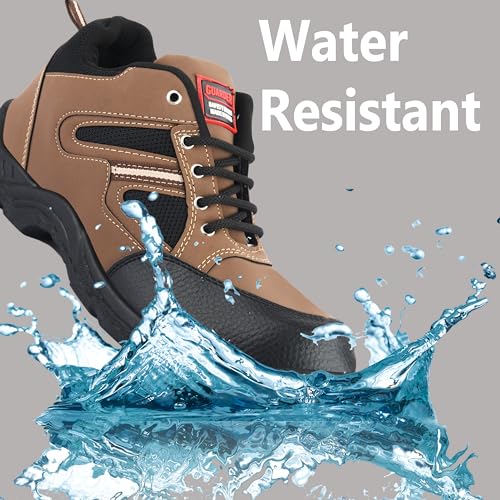 Image of ELECANT Lace-up Steel Toe Safety Shoes for Factory and Industrial Work for Men