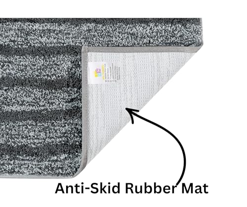 Image of RD TREND Microfiber Anti-Slip Door Mat for Entrance 45x75 cm | Anti-Skid, Quick Dry & Washable | Soft Absorbent Floor Mat for Bedroom, Home, Office & Kitchen (Ash Grey)