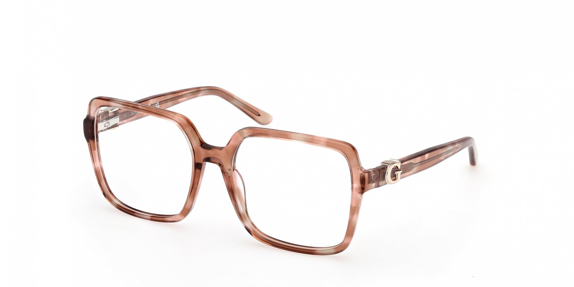 Guess Beige Woman Gu50228 059 Optical Frames Acetate Squared Normal