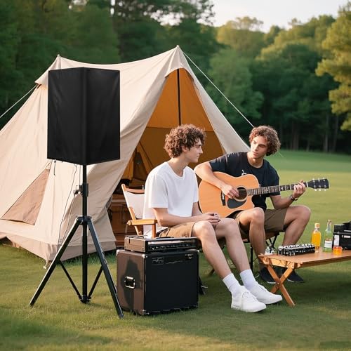 15 in Outdoor Speaker Covers UV Protection PA/DJ Speaker Covers for Powered Speaker Mounted on Stand Oxford Fabric Speaker Protective Covers for Waterproof Dustproof (30 * 19 * 20\")