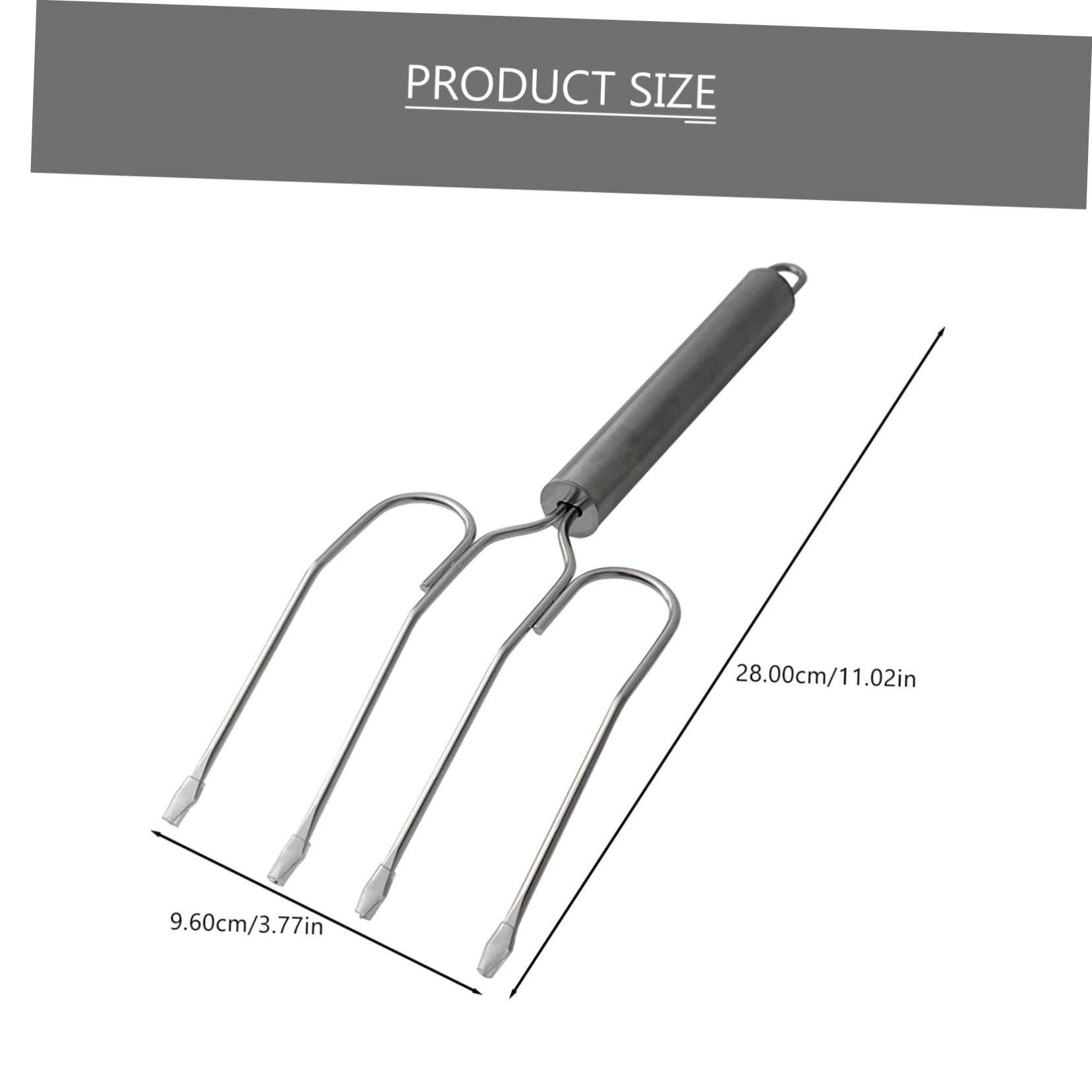 OFFSCH Stainless Steel Turkey Lifting Fork Picnic Roast Fork for Barbecue and Grilling for Turkey Pork Steak Vegetables for Home Kitchen and Outdoor