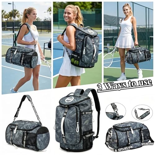 Image of SDTAME Gym Duffel Backpack with Shoe Pocket & Laptop Sleeve