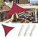 LSPYYDS Sonnensegel Dreieck 3x4x5 M 220 g/m² Polyester, 95% UV Schutz Reißfest Sonnensegel für Garten, Balkon, Schwimmbad und Terrasse, inkl. Seil Wasserdicht Sonnensegel, Rot