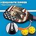 ZCFYGDX American Flag Brown Bear Print Pickleball Paddle Cover Polyester with Zipped Closure, 2pc Universal Pickle-Ball Racket Case Only, Durable Pickleball Covers Fit All USAPA Approved Paddles