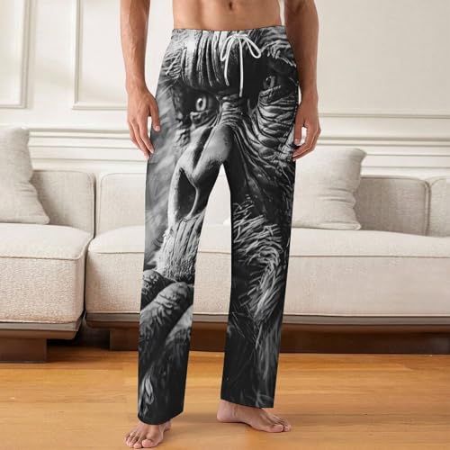 Bigfoot Sasquatch Mens Pajama Pants Print Lounge Pant PJ Bottoms Sleepwear Loungewear2