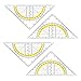 HZXINYI 4 Stück Geometrie Dreieck - 15.5cm Zeichendreieck Winkelmesser Kunststoff Geodreieck Transparent Flexibel Geodreieck Zeichendreieck Geeignet für Büro Studenten Designer