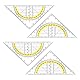 HZXINYI 4 Stück Geometrie Dreieck - 15.5cm Zeichendreieck Winkelmesser Kunststoff Geodreieck Transparent Flexibel Geodreieck Zeichendreieck Geeignet für Büro Studenten Designer