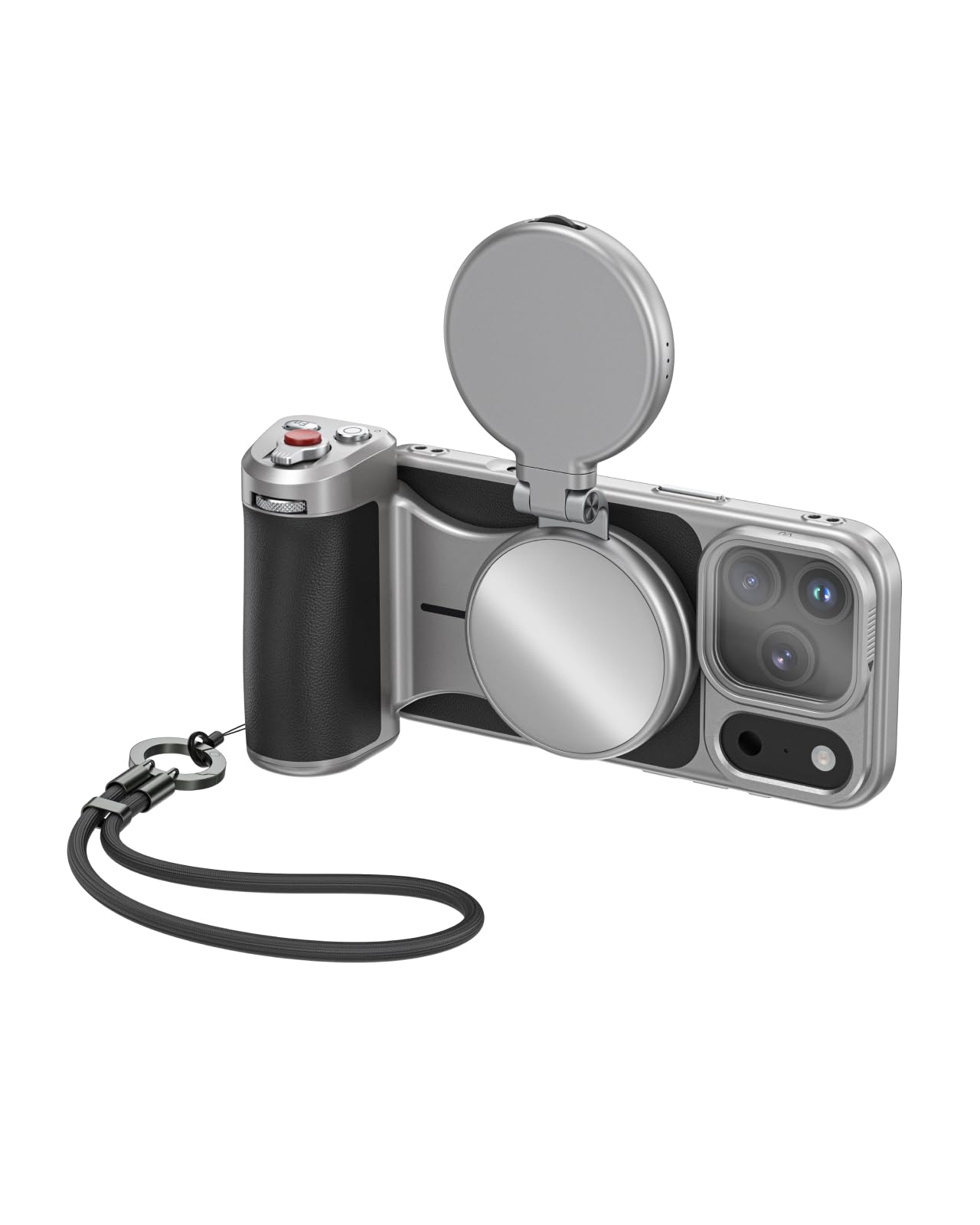 TELESIN Master Grip Kit for iPhone 17 Pro, Magnetic Phone Camera Grip with C03 Selfie Light+ UV Filters, Creator Kit Built-in 3200mAh Battery Wireless Charging - Cooling Graphene Case - Handle Grip