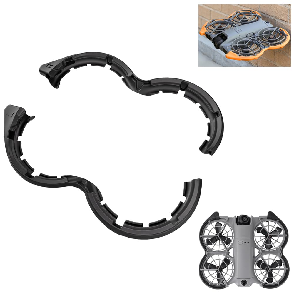 LHPHEIX NEO 2 Propeller Guard Protector,Protection Ring Bumper, Shockproof Anti-Collision TPE Protective Cover for DJI Neo 2 Accessories (Black)