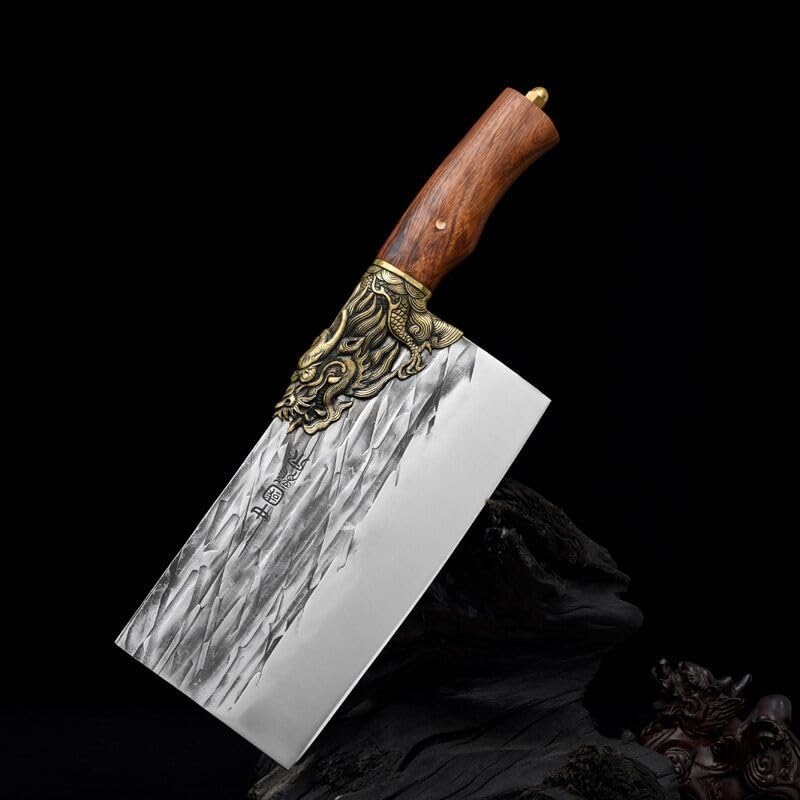 Meat Cleaver,Cleaver Knife Cutting Knife Longquan Forging Kitchen Knife Household Boning Knife Super Sharp Chef Knife