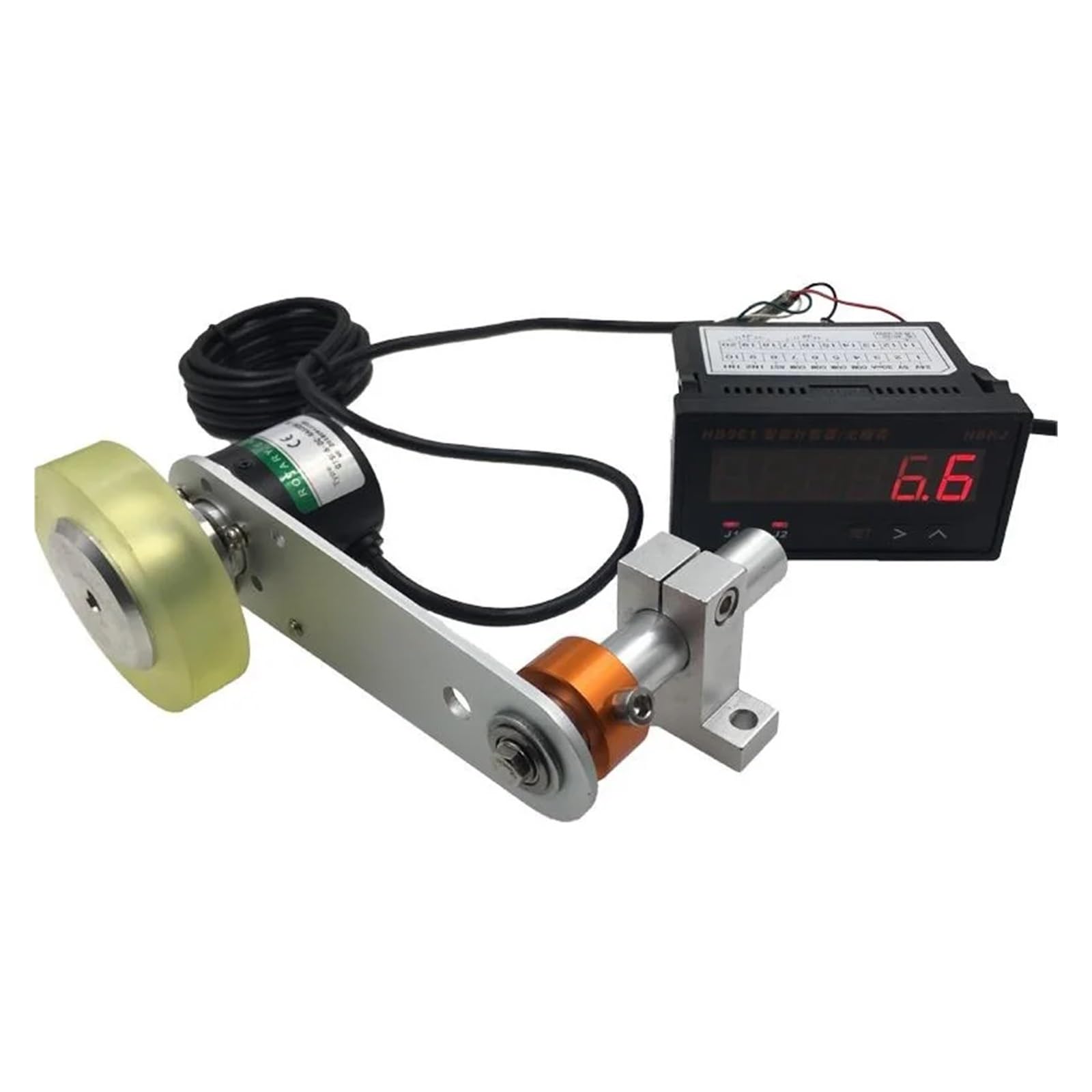 Hochpräziser Plus- und Minuszähler Meterzähler mit Encoder + Meterrad + Halterung DIY Elektronik für Wägeeinrichtungen(B)