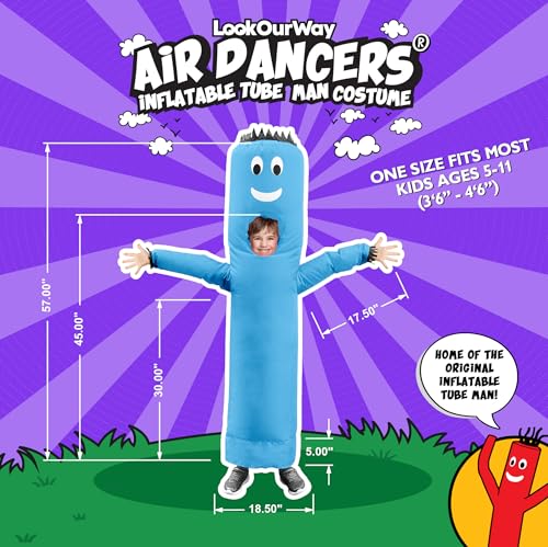 Image of LookOurWay Inflatable Tube Man Costume - Wacky Wavy Arm Guy Funny Inflatable Halloween Costume