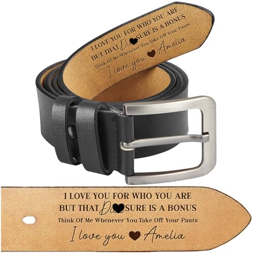 Personalized I Love You For Who You Are Belt - Custom Engraved Leather Belt for Daddy, Husband, Boyfriend on Christmas, Anniversary, Birthday, Valentine