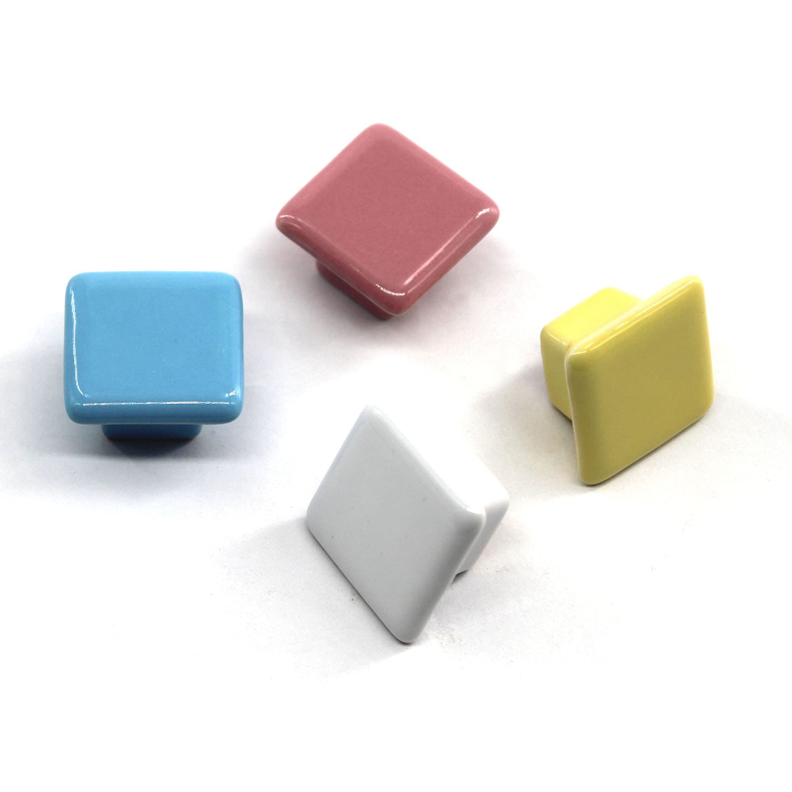 Maniglia in ceramica bianca per porte e armadietti per camerette dei bambini, 8 pezzi