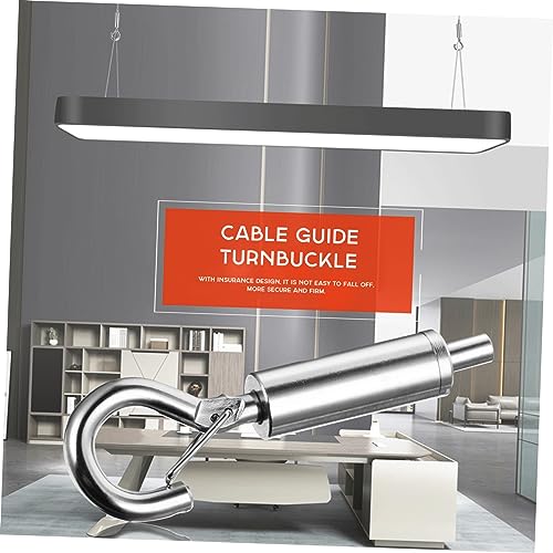 Healeved 12pcs Cable Guide Turnbuckle Wire Rope Turn Buckle for Suspensions Eye Turnbuckle Hooks Ceiling Hooks Heavy Duty miniatura 7