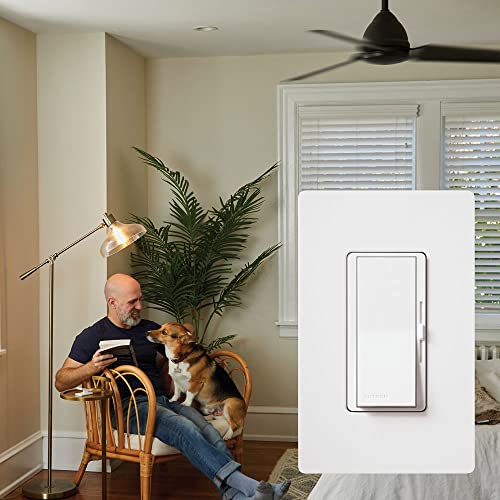 Lutron Diva 3-Speed Fan Control, Single-Pole/3-Way, DVFSQ-F-GR, Gray - Thumbnail 3