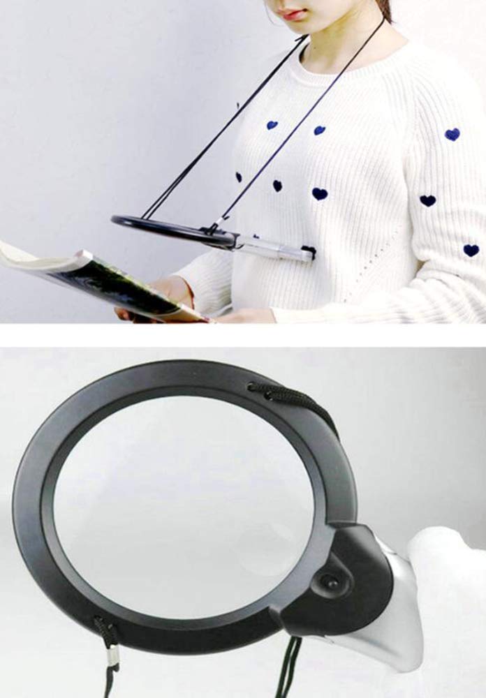 LED-Klemmleuchte mit 8-20-facher Vergrößerung, 105-mm-Linse, Freisprechfunktion, faltbar, für Schreibtisch, Tisch, Arbeitsflächen, Bastelarbeiten, Schmuckherstellung, Nähen und Wer
