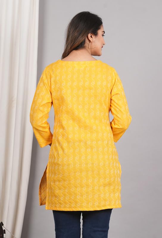 Image of Women Cotton Printed Kurti for Women | Stylish, Casual, Regular, Soft & Cozy, Comfortable Short Kurti