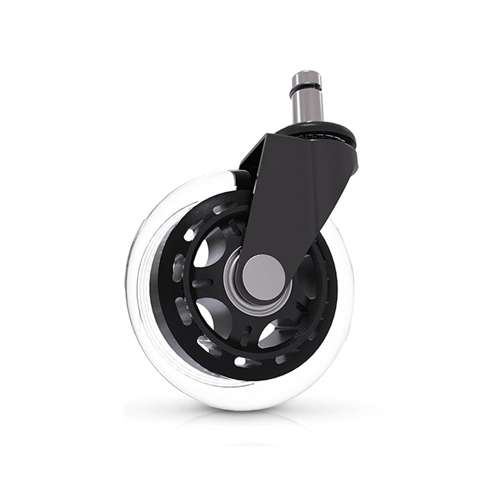 Caster Wheels, 5PCS 3" Universal Mute Wheel Office Chair Caster Replacement 60KG Swivel Rubber Soft Safe Rollers Furniture Hardware(Stem Diameter 11mm)