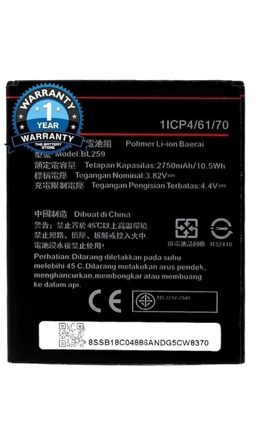 Image of Original BL259 Battery for Lenovo Vibe K5 / K5 Plus - A6020 / A6020A40 Battery with 1 Year Warranty** (SEPAC71)