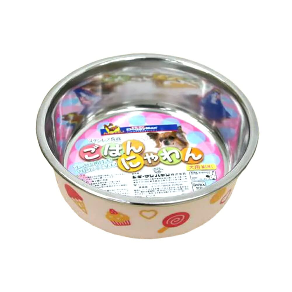 Amazon | ドギーマン ステンレス食器 ごはんにゃわん 犬用 ピンク ミニ