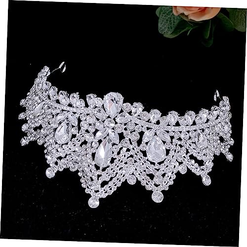 Couronne de Mariage de Accessoire Filles pour Célébrations blanches et strass - 7