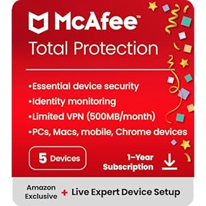 McAfee-Total-Protection-2023-5-Device-Cybersecurity-Software-Includes-Antivirus-Secure-VPN-Password-Manager-Dark-Web-Monitoring-Amazon-Exclusive-Download