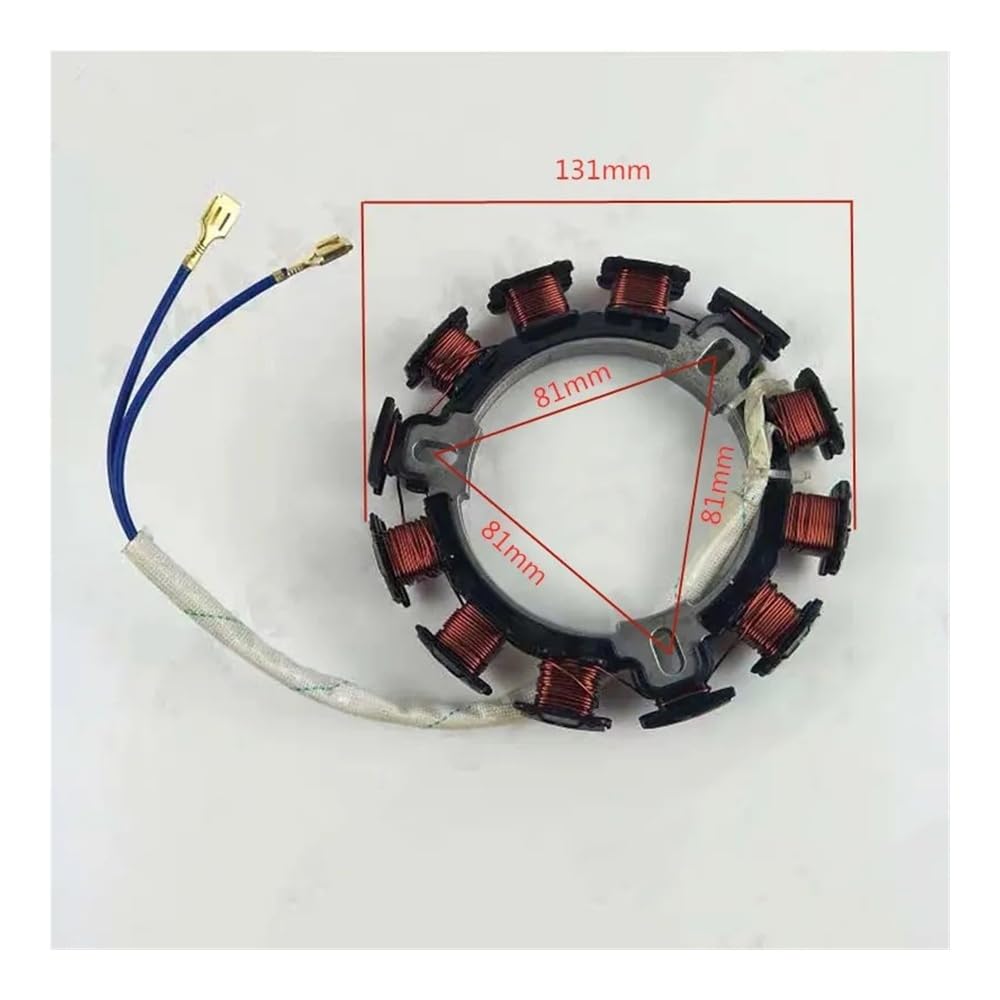 Bobina de Carga for generador de Volante de inercia con Motor diésel refrigerado por Aire, Compatible con bobinas de Potencia 170F, 173F, 178F, 186F y 188F.