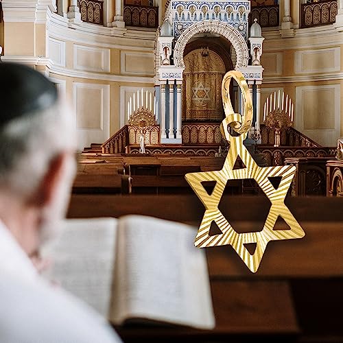 forme di Lucchetta - 14 kt Yellow Gold Jewish Star of David Pendant - small 10mm - no necklace, 14k Real Gold Charms for Necklaces (up to 4mm) - Authentic Italian Jewelry from Italy4