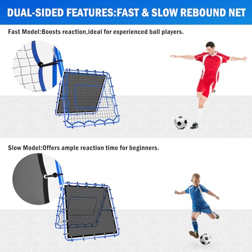 Image of Volleyball Baseball Rebounder Net, Softball Rebounder Pitchback Net Quick Adjustments, Quick Adjustments Lacrosse Bounce Back Practice Equipment, Ideal for Outdoor Indoor and Backyard Training