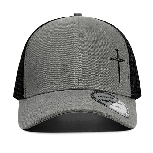 Image of Christian Hats for Men Women,Jesus 3 Nail Cross Hat Christian Religious Gifts for Birthday /Christmas