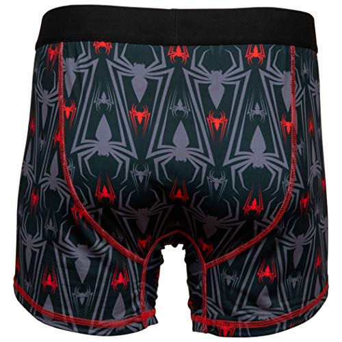 Spider-Man Symbols Men's Underwear Boxer Briefs (Large) Black2