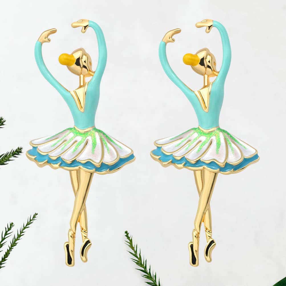 Women's Jewelry 2 Piezas broches Elegante Solapa Bailando Accesorios de joyería para Mujeres Ballet Ballet bailarín de Ballet Flower Brooch