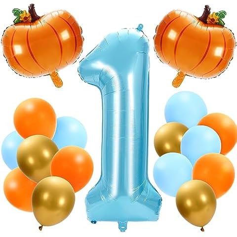 Whaline 17Pcs Pumpkin Birthday Decorations Set Cover