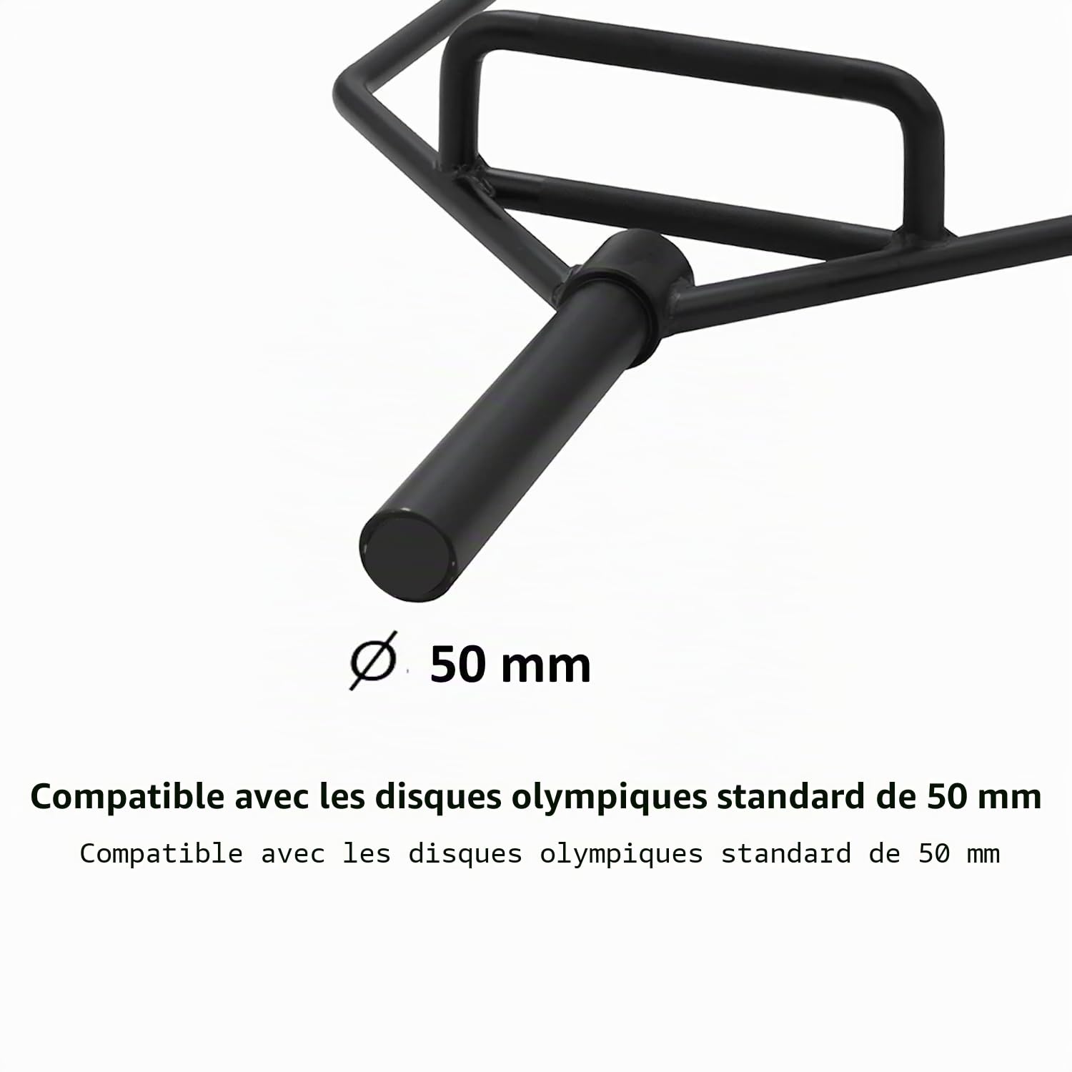 Barre hexagonale olympique Trap Bar Barre olympique Hex Bar Compatible avec disques Ø50 mm Barre hexagonale pour élévation des épaules et des détachements de sol