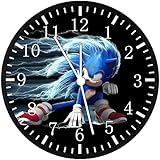 Super Sonic Wall Clock Large 12' Clear Glass Face Silent Non-Ticking Nice for Gift or Décor G206