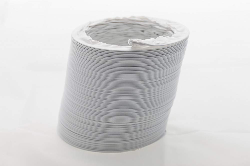 Daniplus, Tubo di scarico aria, flessibile, in PVC, diametro 125/127 mm, lunghezza 4 m, perfetto per impianti di climatizzazione, asciugatrici e cappe aspiranti