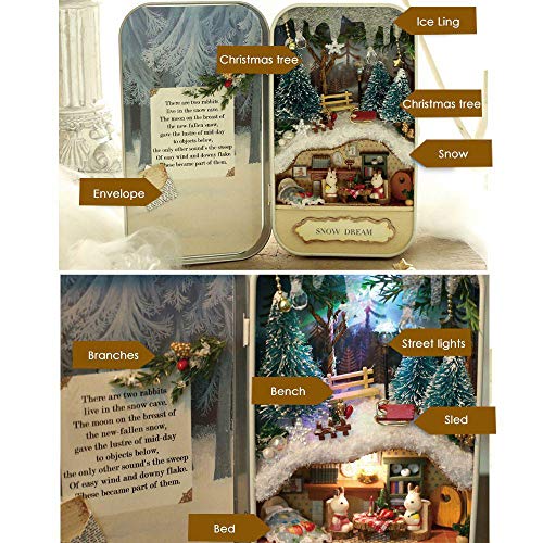 AOLVO DIY Miniature Dollhouse Kit Fai da Te Casa