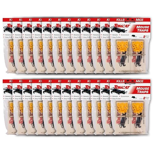 Image of Tomcat Mouse Traps (Wooden), Easy to Use, Effective Way to Catch Mice, 24-Pack