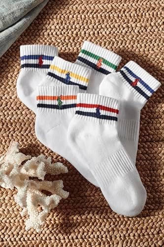 POLO RALPH LAUREN Men's Performance Cotton Quarter Socks - Image 5