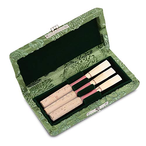 Oboe Reeds Medium Soft Wooden Silk Cloth Cover Reed Case Holder Storage Box For 3Pcs Oboe Reeds Oboe Reed Soaker Cup #TOP1